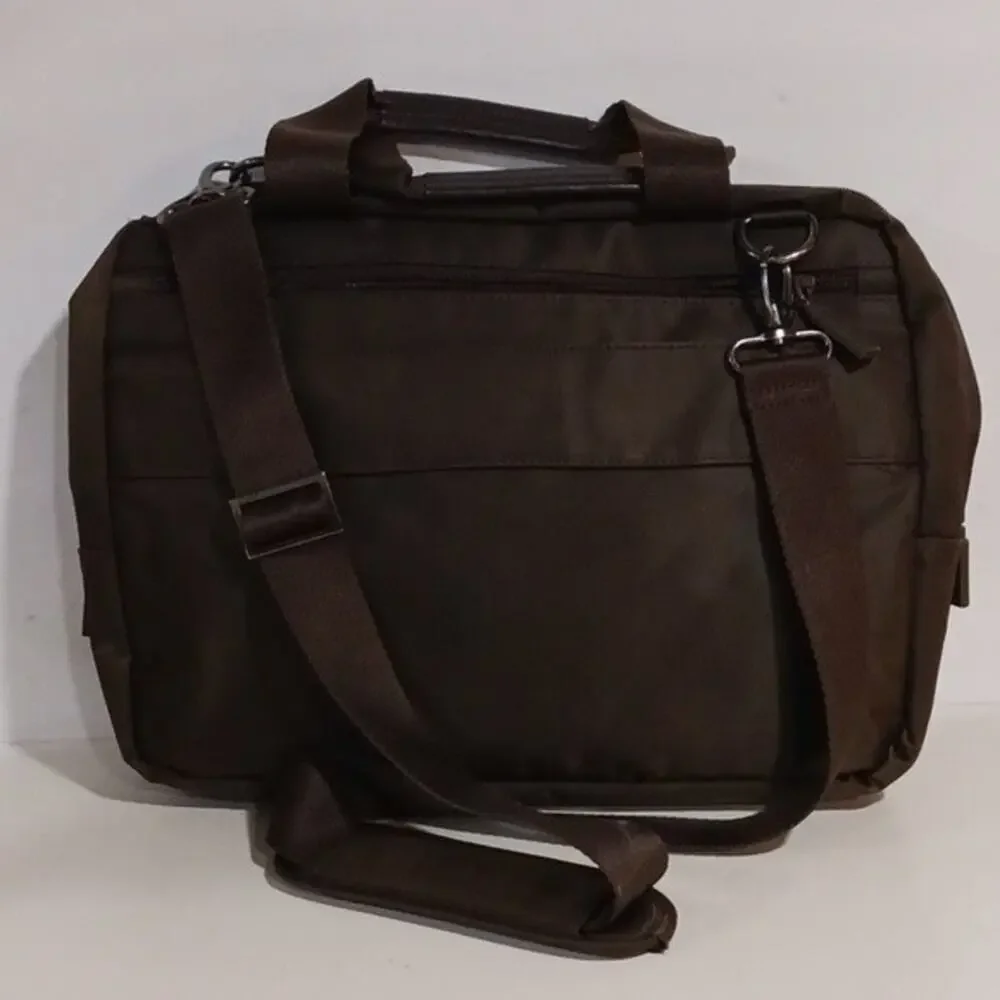 Lipault brown padded laptop bag EUC